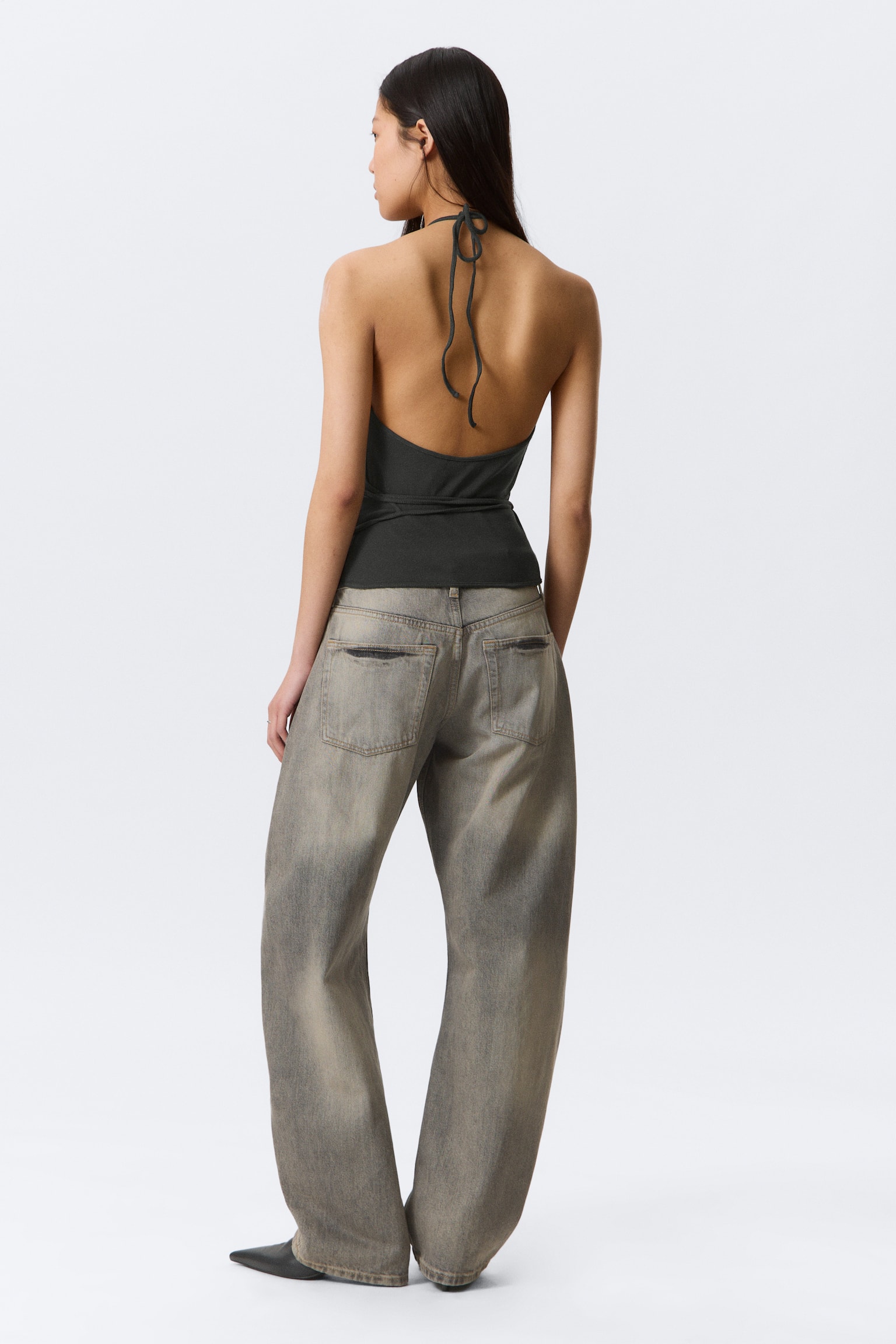 Top con lazo - Gris oscuro/Gris jaspeado - 3