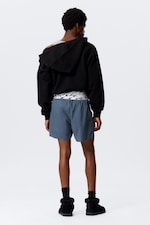 Gewaschenes Dunkelblau - Boxer-Pyjamashorts - 5