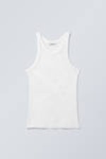 White - Mesh Tank Top - 0