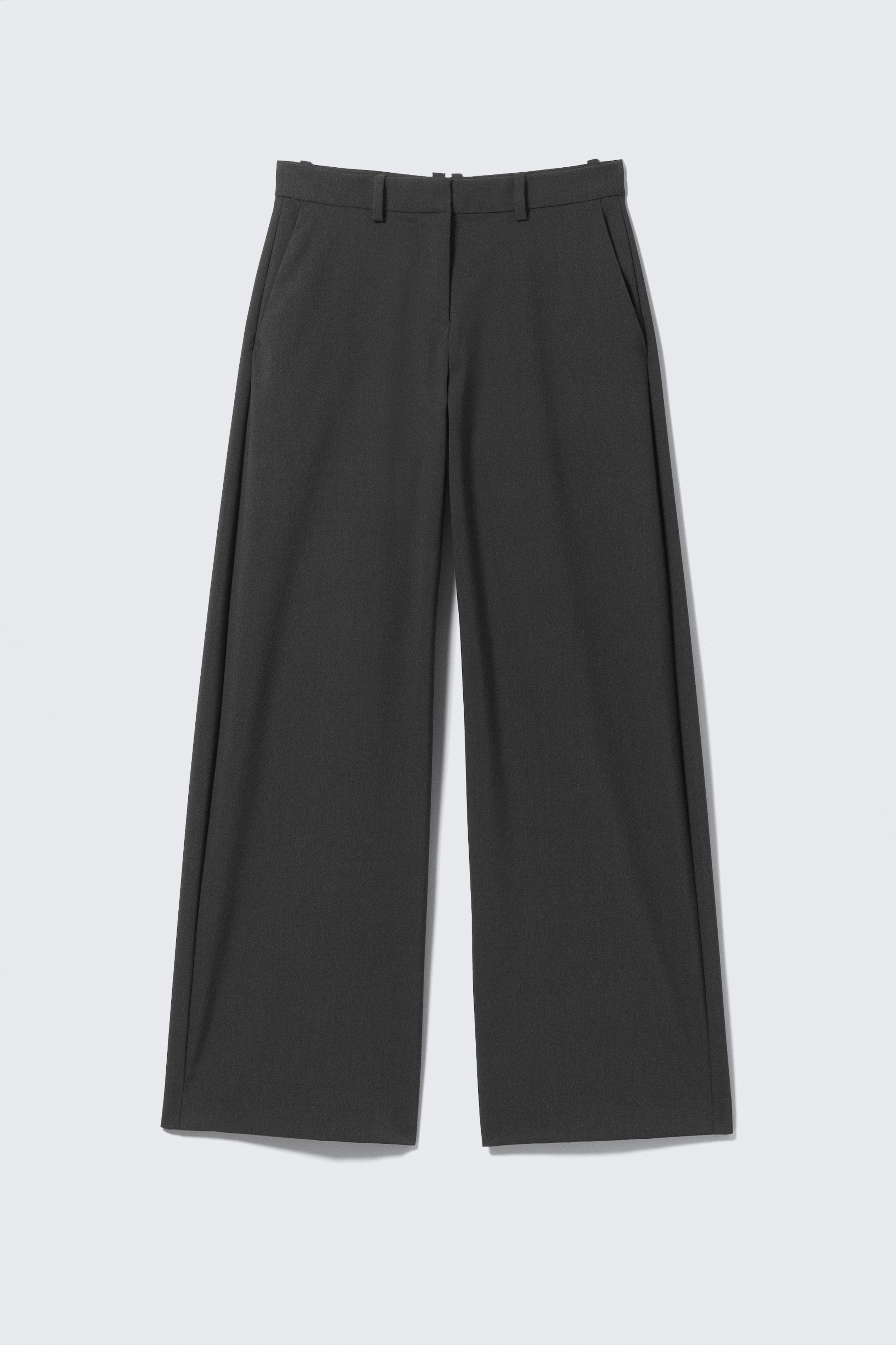 Grösseres Bild ansehen: Locker geschnittene Anzughose mit niedriger Taille - Dunkelgrau meliert - DAMEN | H&M CH 5