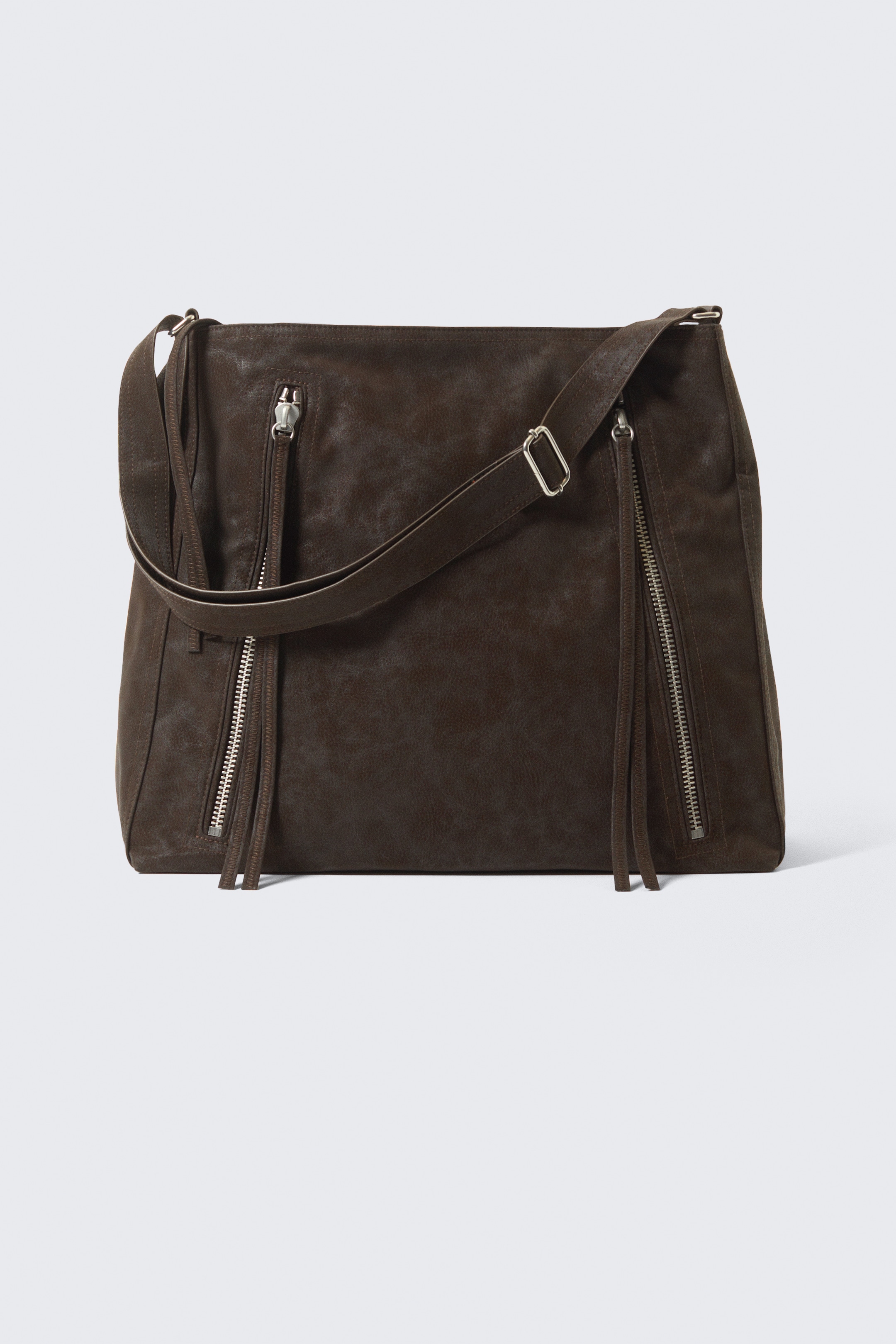 Преглед на по-голямо изображение: Medium Zip Shoulder Bag - Dark Mole - ЖЕНИ | H&M BG 1
