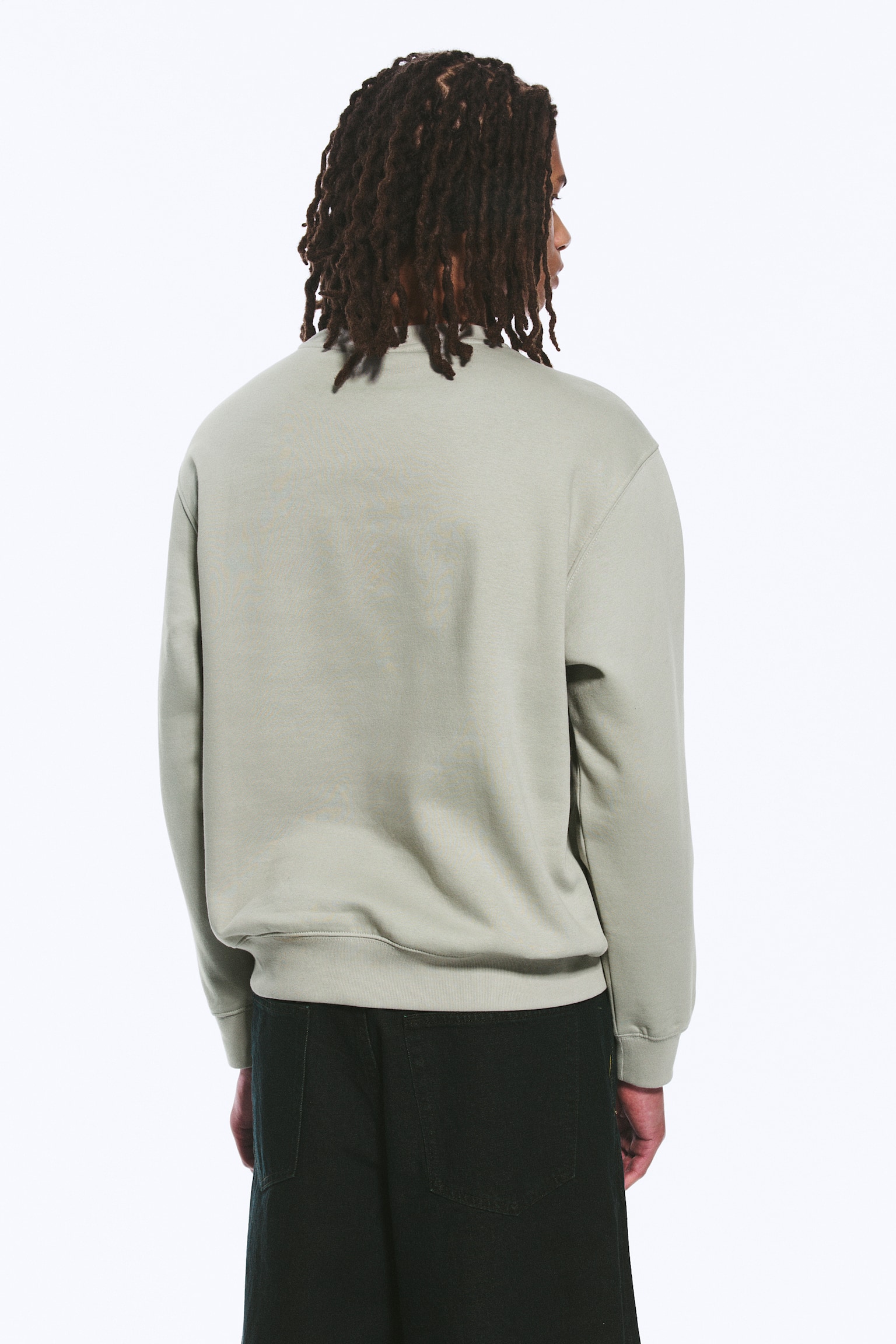 Klassisches Sweatshirt - Helles, staubiges Khakigrün/Grau meliert/Blau/Schwarz/Marineblau/Staubgrau - 5