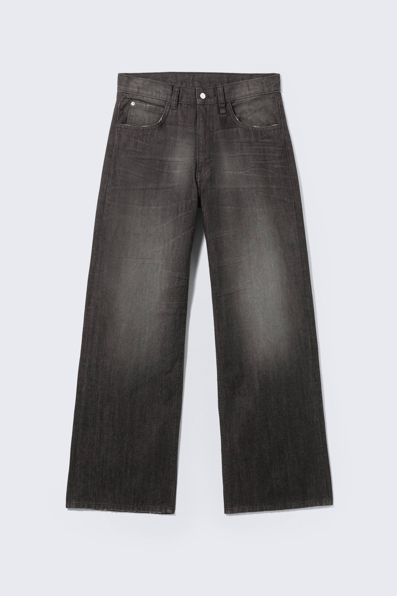 Jean droit ample taille standard Looser-Noir délavé - 2