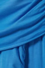 Blau - Off-Shoulder-Top mit umgeschlagenem Ausschnitt - 1