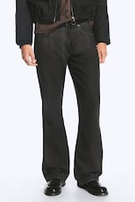 Belagt Svart - Svart - Mercury avslappet bootcut-jeans med mellomhøyt liv - 1