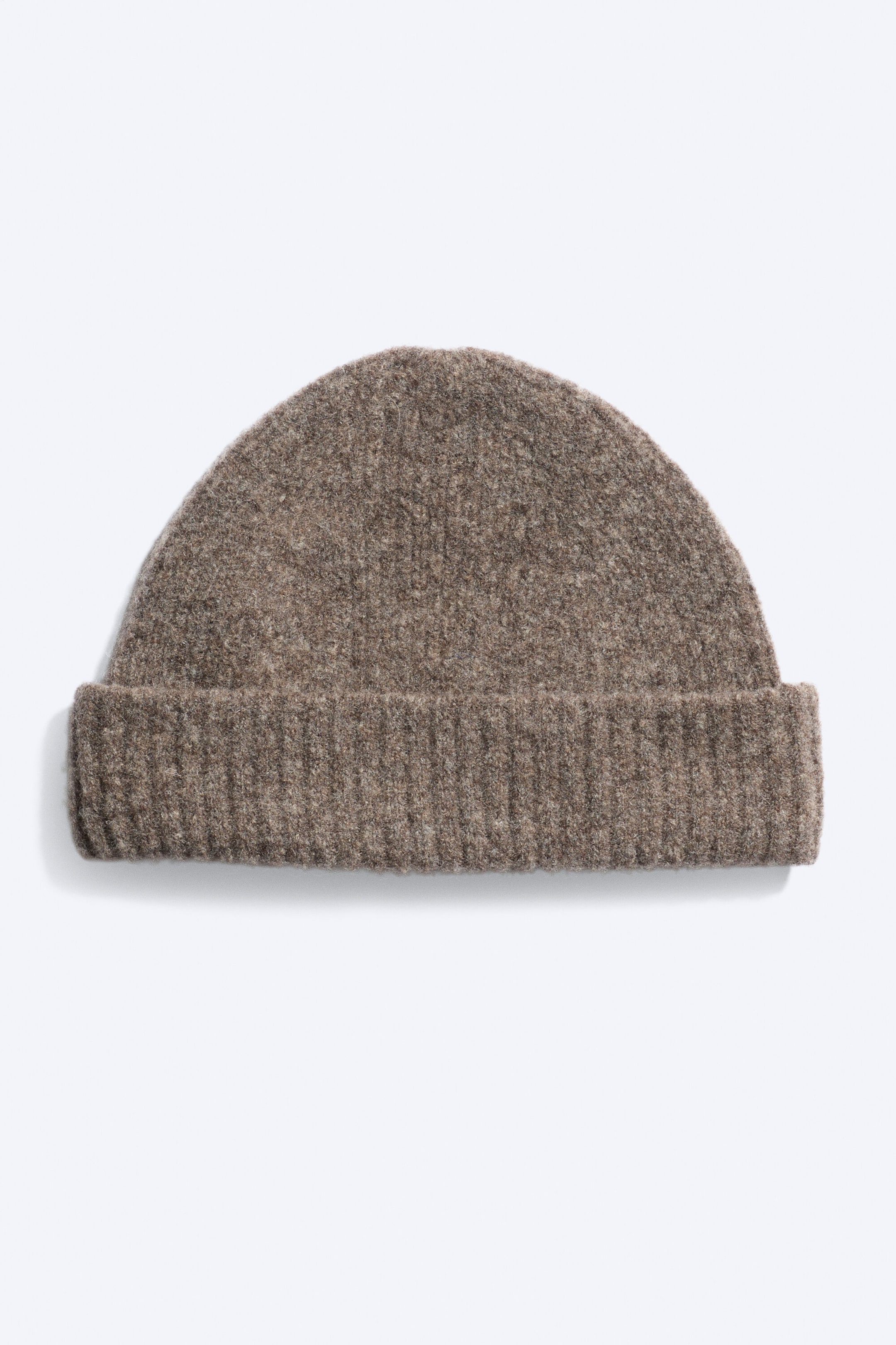 Dark Mole Melange - Folded Wool-Blend Beanie - 2
