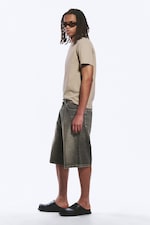 Redondo Black - Schwarz - Astro Mid Waist Loose Baggy Denim Shorts - 3