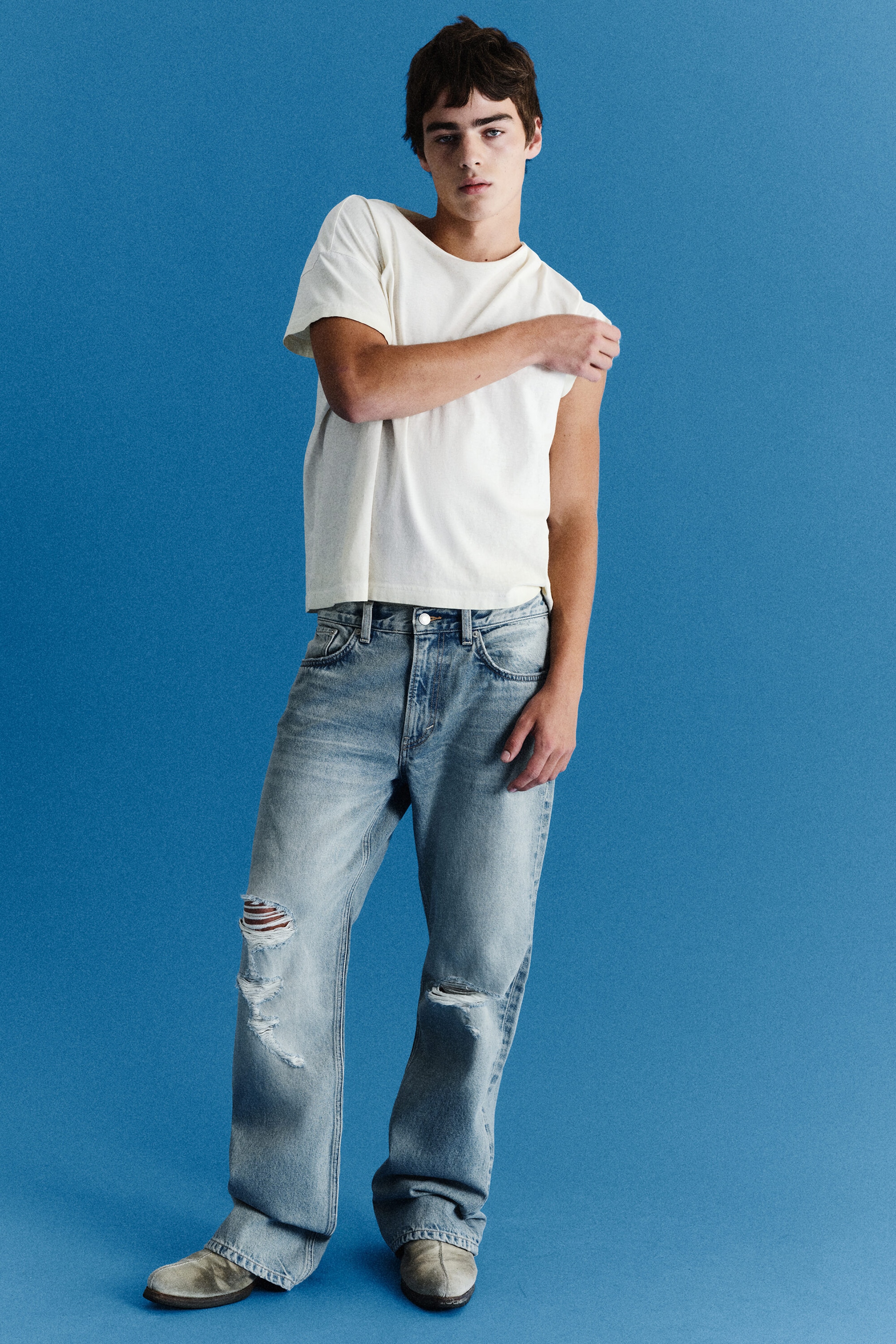 Bleached Sky - Mittelblau - MERCURY MID WAIST RELAXED BOOTCUT JEANS - 1