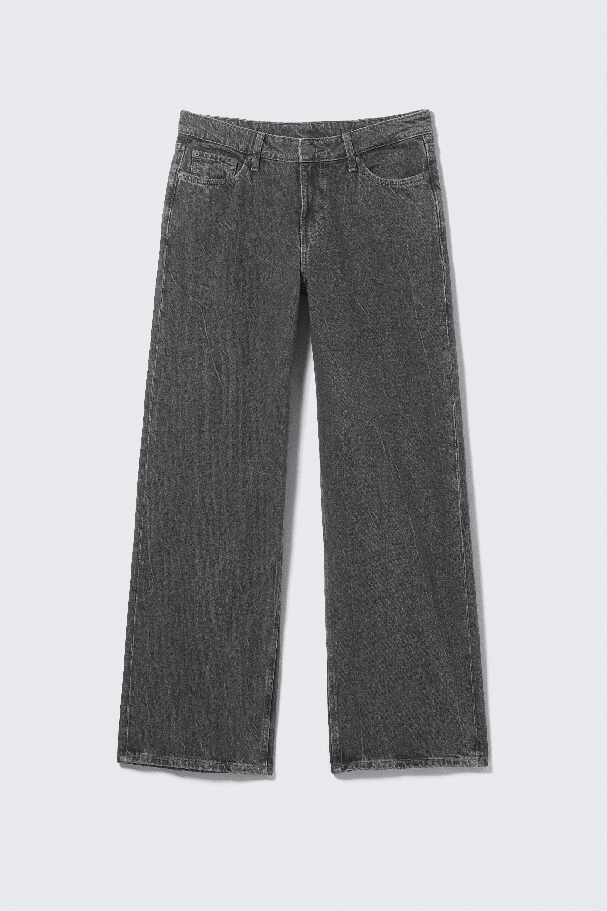 Risso Black - Black - Ample Low Waist Loose Wide Leg Jeans - 5