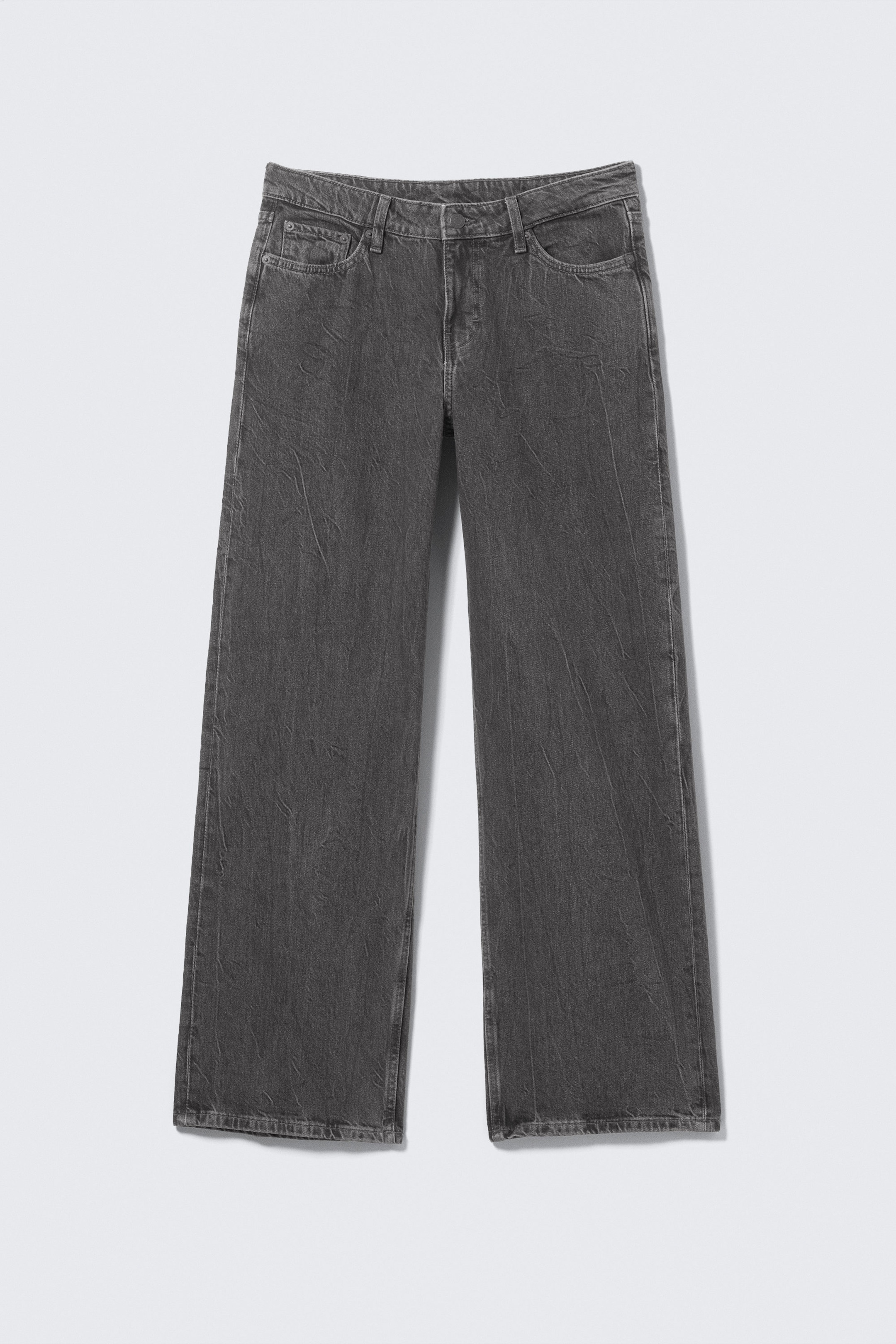 Risso Black - Black - Ample Low Rise Loose Wide Leg Jeans - 5