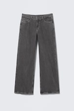 Risso Black - Black - Ample Low Rise Loose Wide Leg Jeans - 5