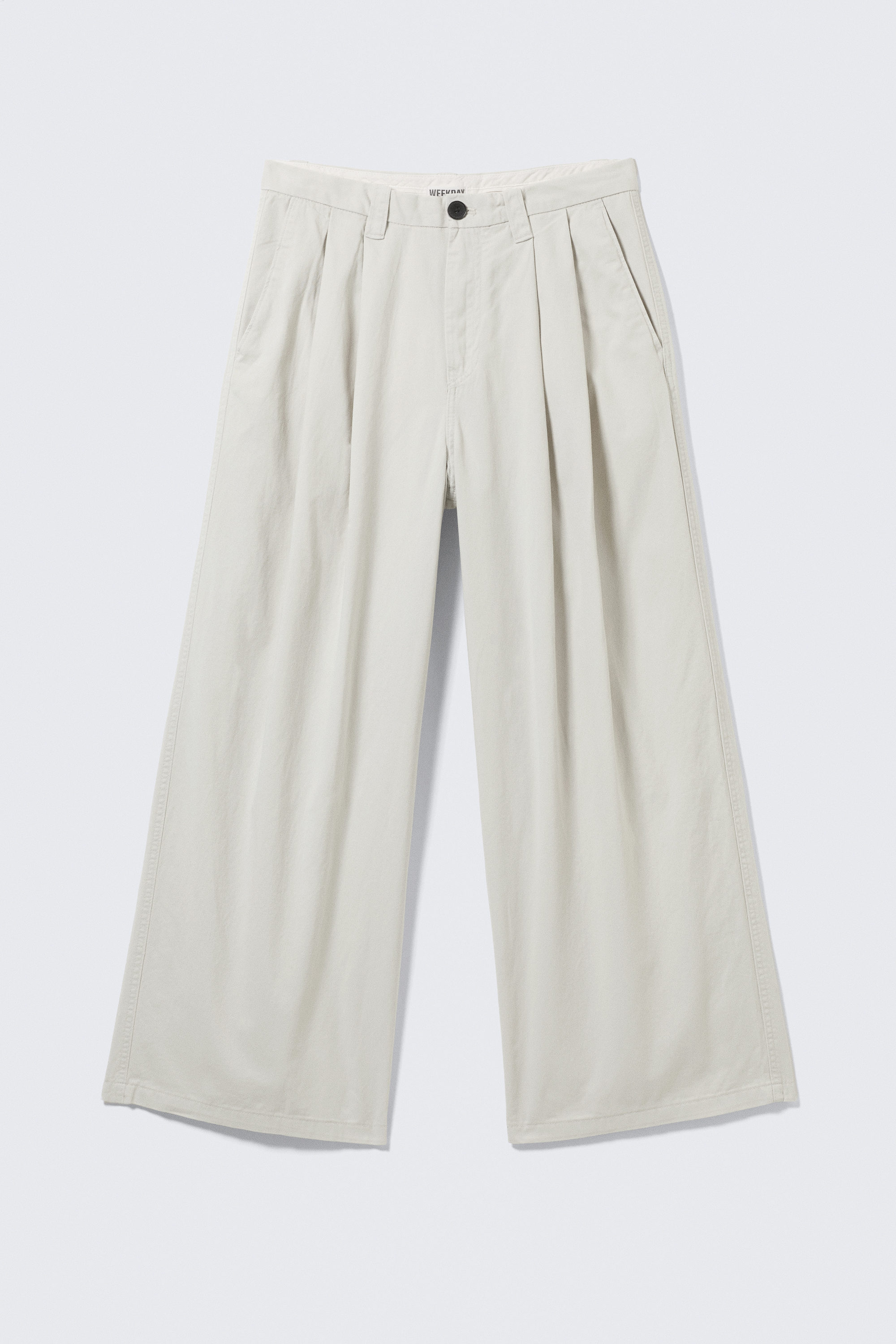 ＊ぽぽん太＊soyy. loose chino size1 otis baggy pleated twill chinos - Light Beige | Weekday WW