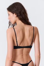 Black - Soft Cotton Triangle Bra - 2