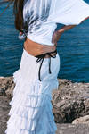 tiered frilled maxi skirt - White | Weekday WW