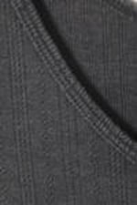 Anthracite - Fitted Pointelle Tank Top - 1