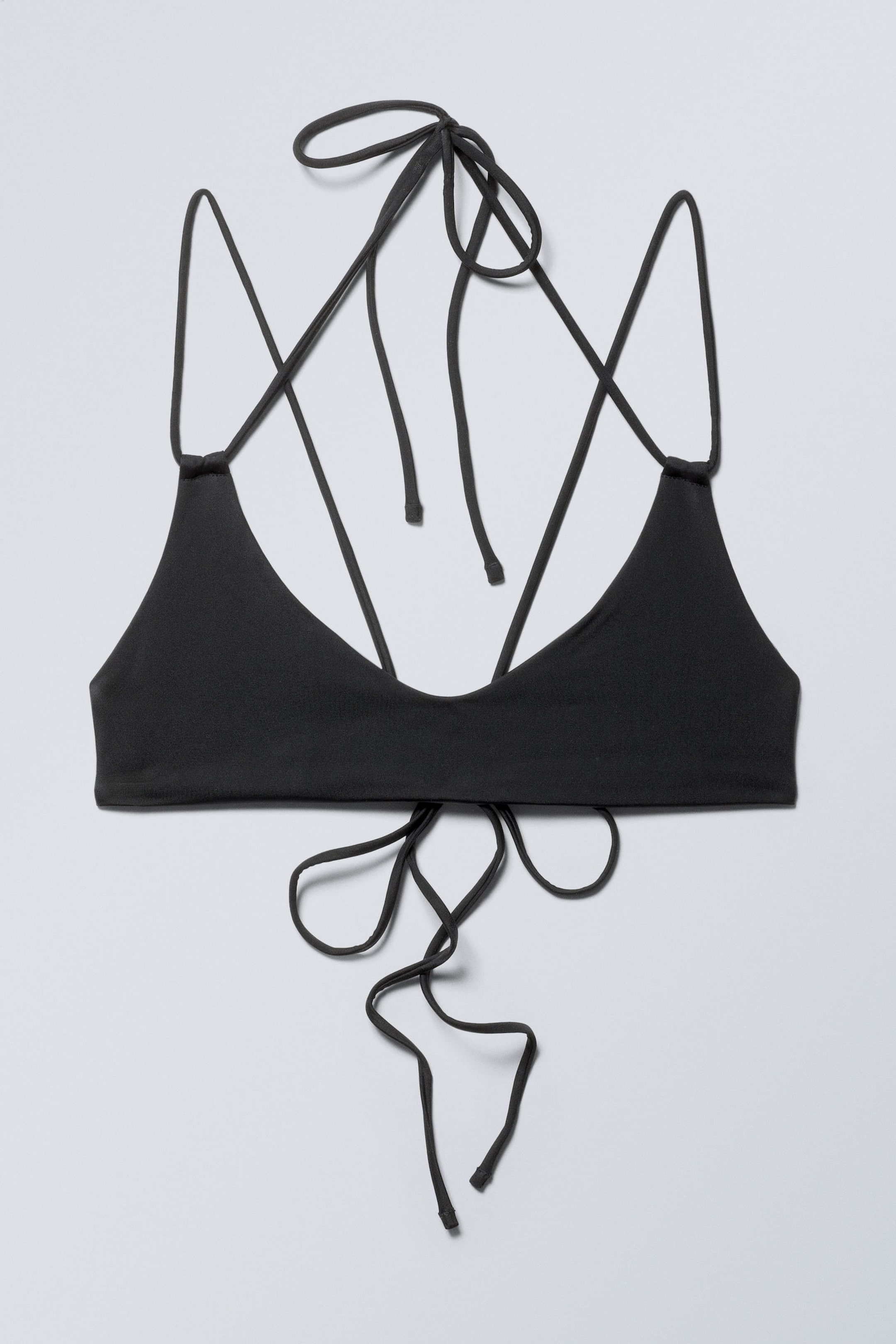 Black - Strappy Bikini Top - 3