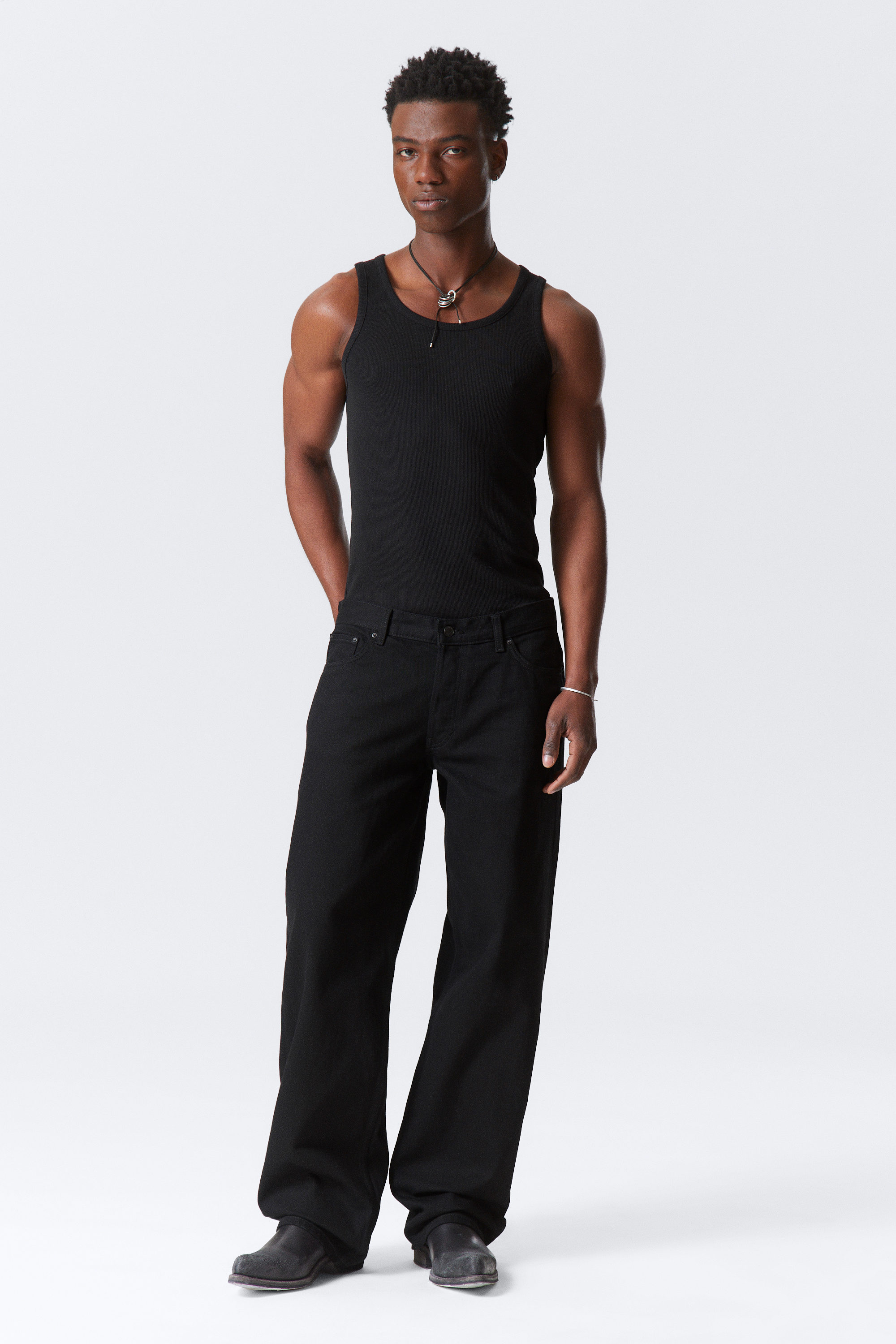 #272628 - Sphere Low Rise Loose Straight Leg Jeans - 2
