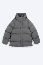 Dark Grey - Waisted puffer jacket - 5