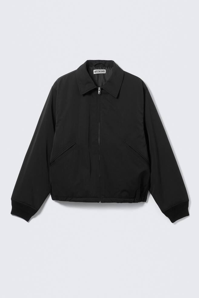 Loose Fit Zip Jacket - Black - 1
