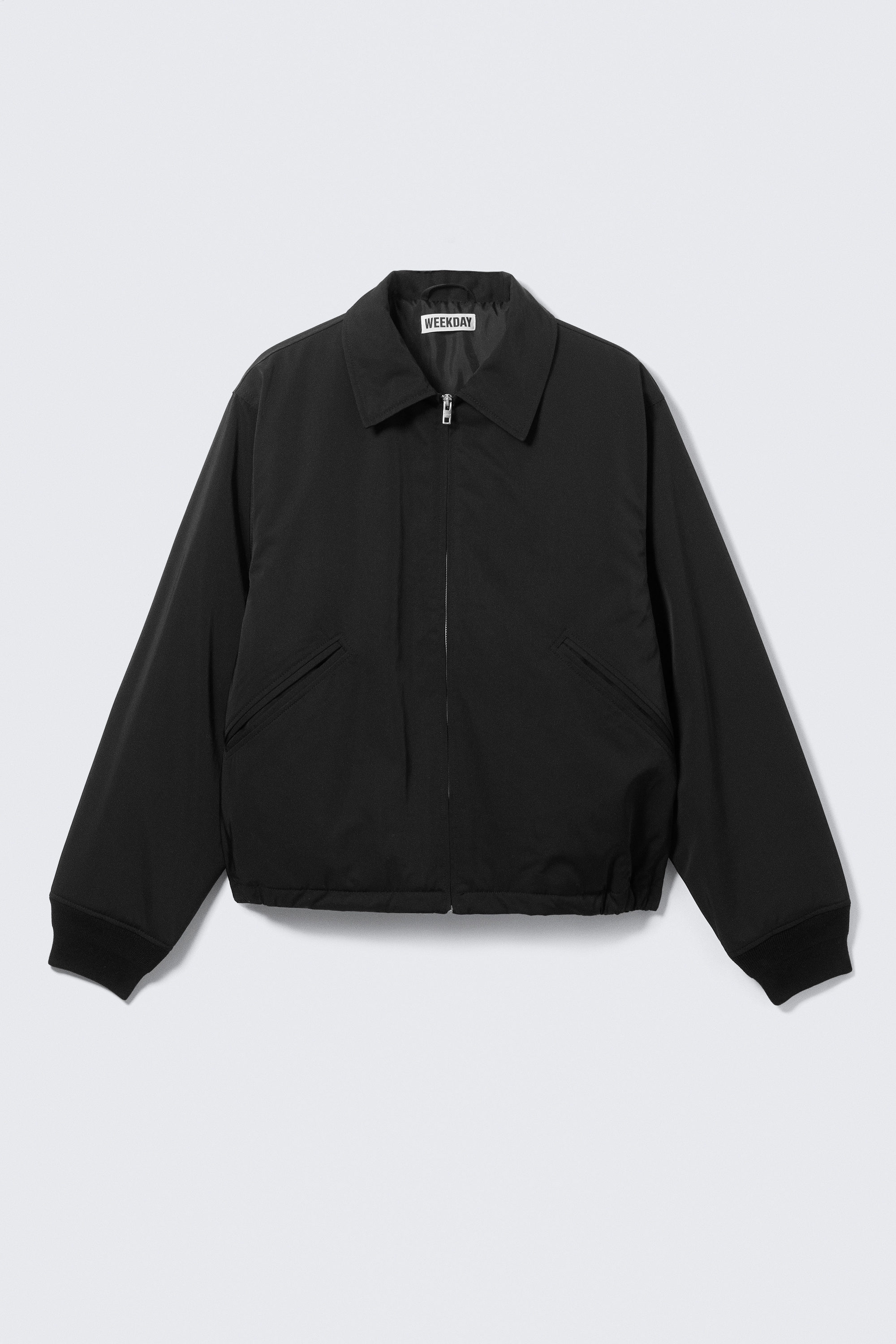 Schwarz - Locker geschnittene Reißverschlussjacke - 4