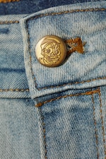 Grime Blue - Light Blue - Booty Bei Low Rise Mini Denim Shorts - 2