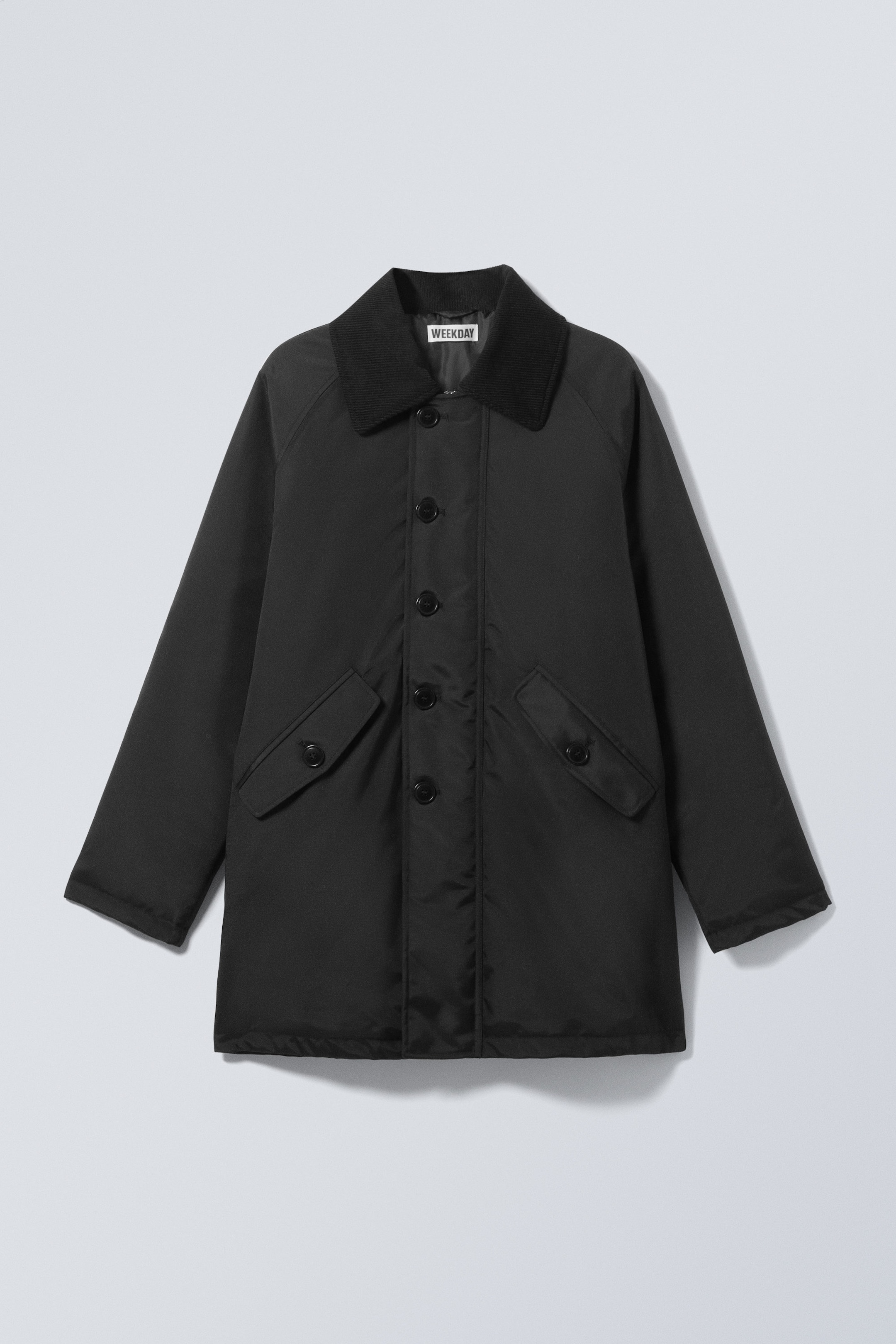 Svart - Oversized polstret nylonjakke - 1