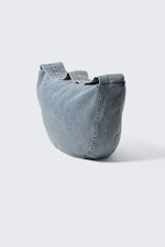 Bleu - Sac à bandoulière denim Samir - 1