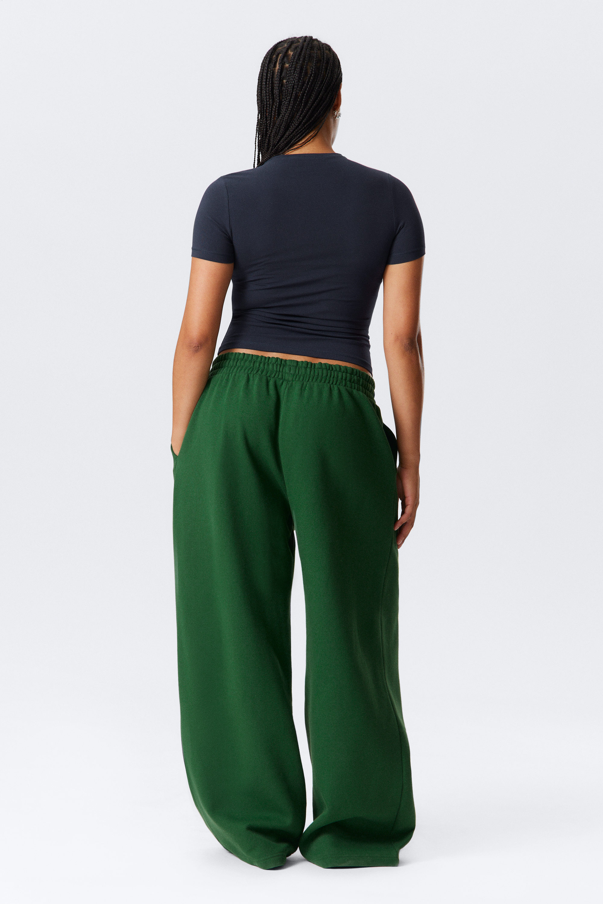 Dark Green - Loose Long Heavyweight Sweatpants - 2