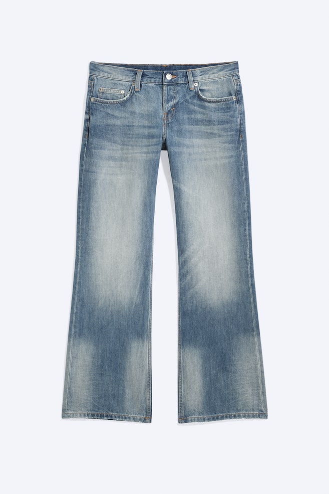 Aura Low Rise Relaxed Bootcut Jeans - Hunter Blue - Medium Blue/Alien Black - Washed Black - 1