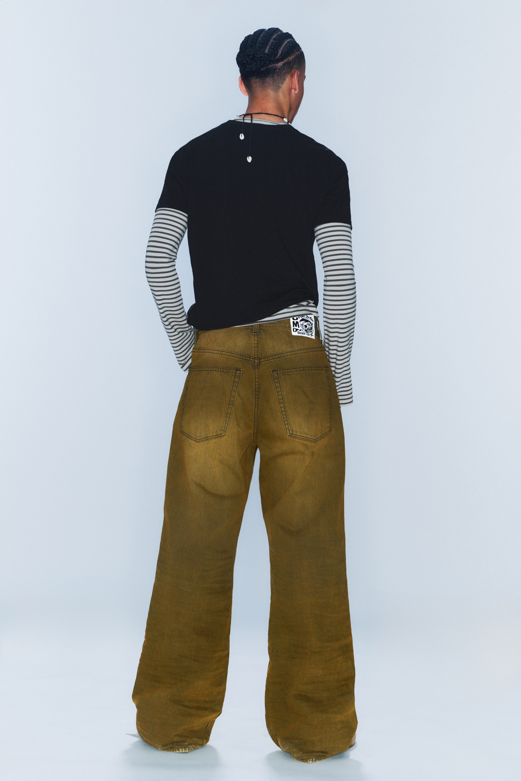 Deep Brown - Brun - Looser Regular Waist Loose Straight Jeans - 3