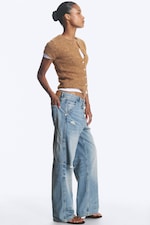 Faded Blue - Bleu moyen - JEAN WAVE TAILLE BASSE COUPE LOOSE - 2