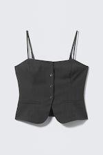 Dark Grey Melange - Slim Fit Suiting Waistcoat - 0