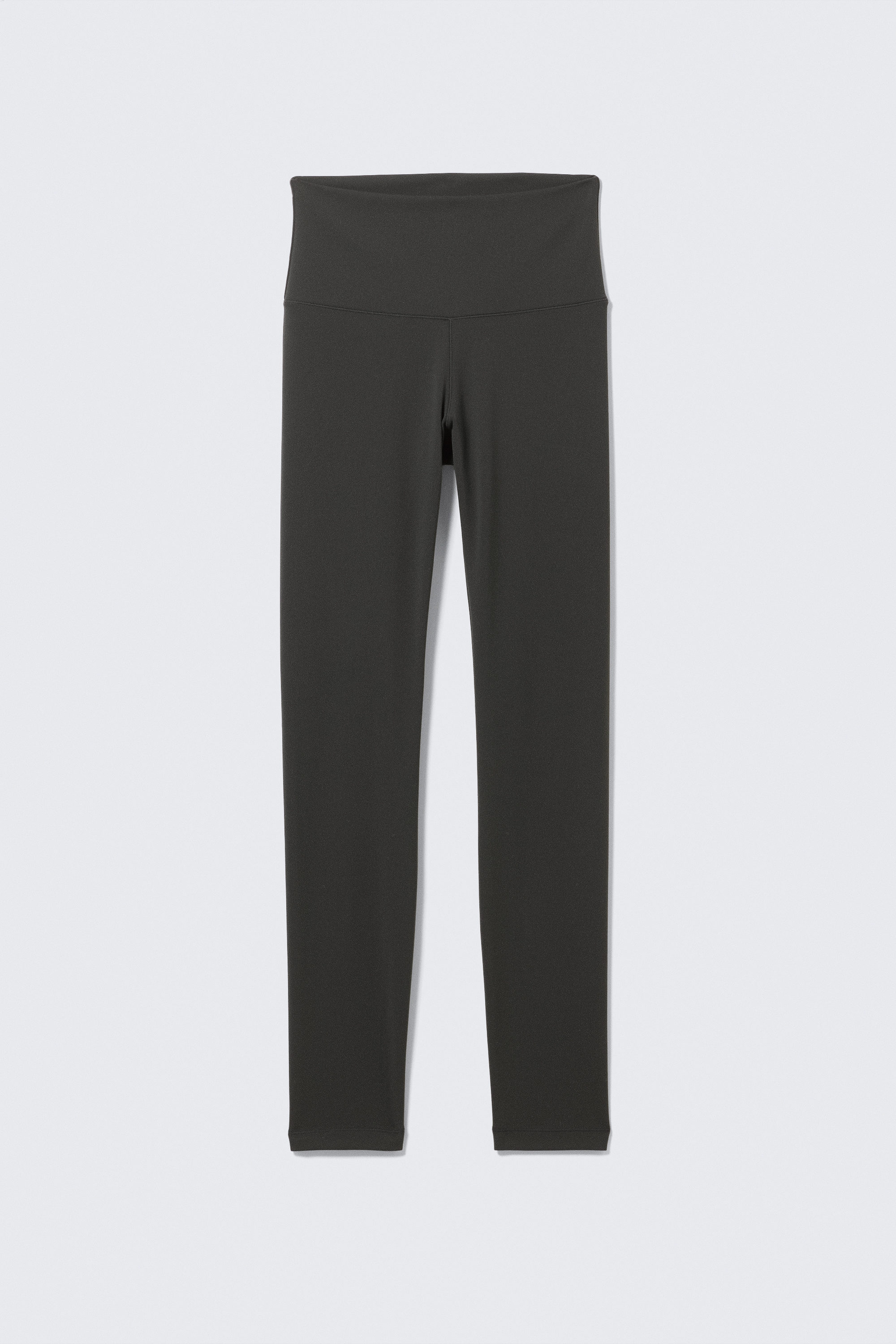 Dark Grey - High Waisted Sports Tights - 6