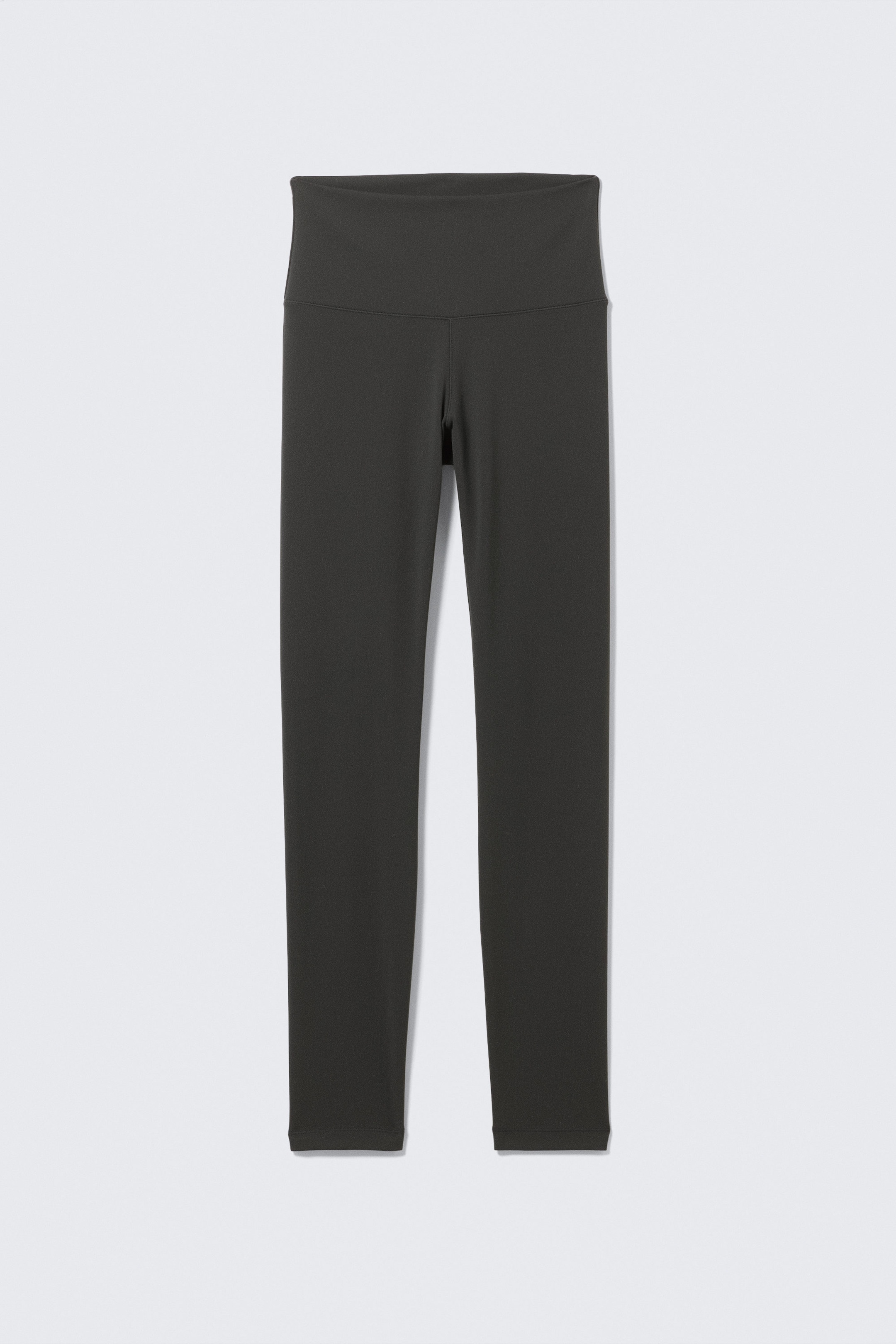 Dark Grey - High Waisted Sports Tights - 0