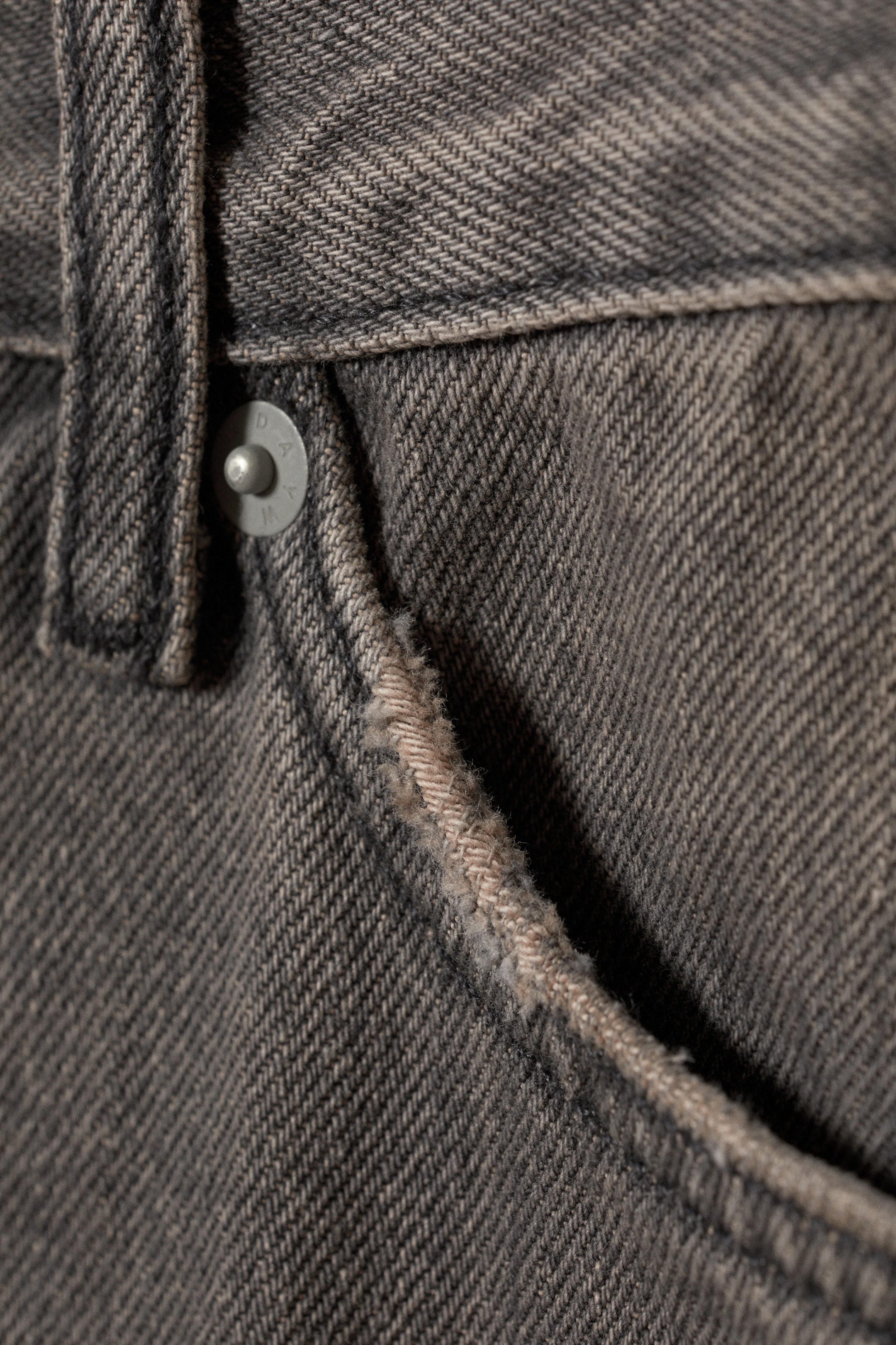 Clay Grey - Grau - Rail Mid Waist Loose Wide Jeans - 1