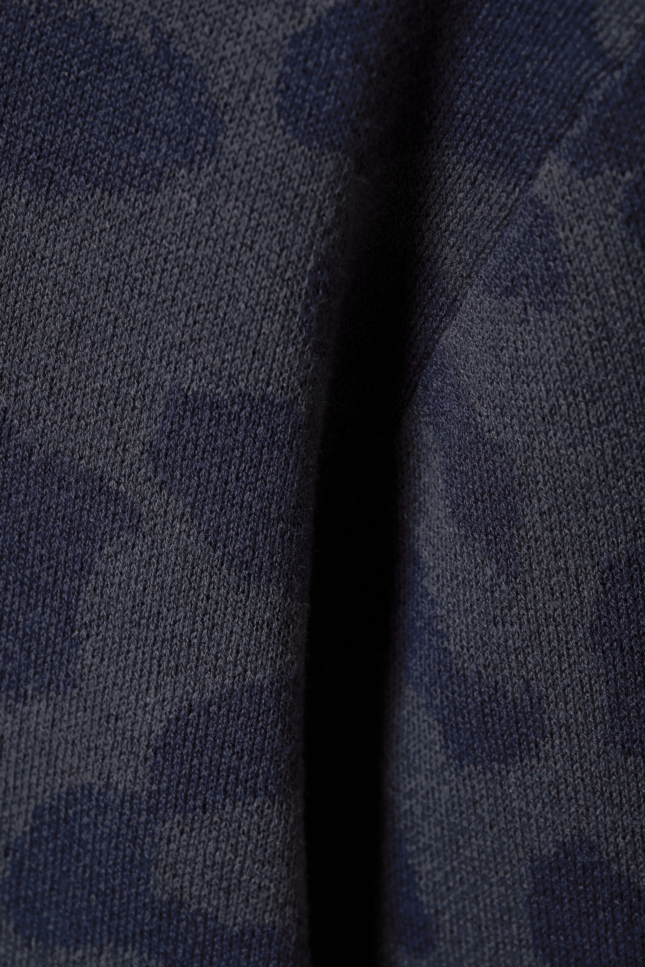 Dark Blue - Leopard Print - Strikkegenser med grafikk - 2
