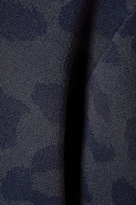 Dark Blue - Leopard Print - Strikkegenser med grafikk - 1
