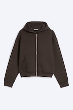 Dark Brown - Simon Scuba Zip Hoodie - 5