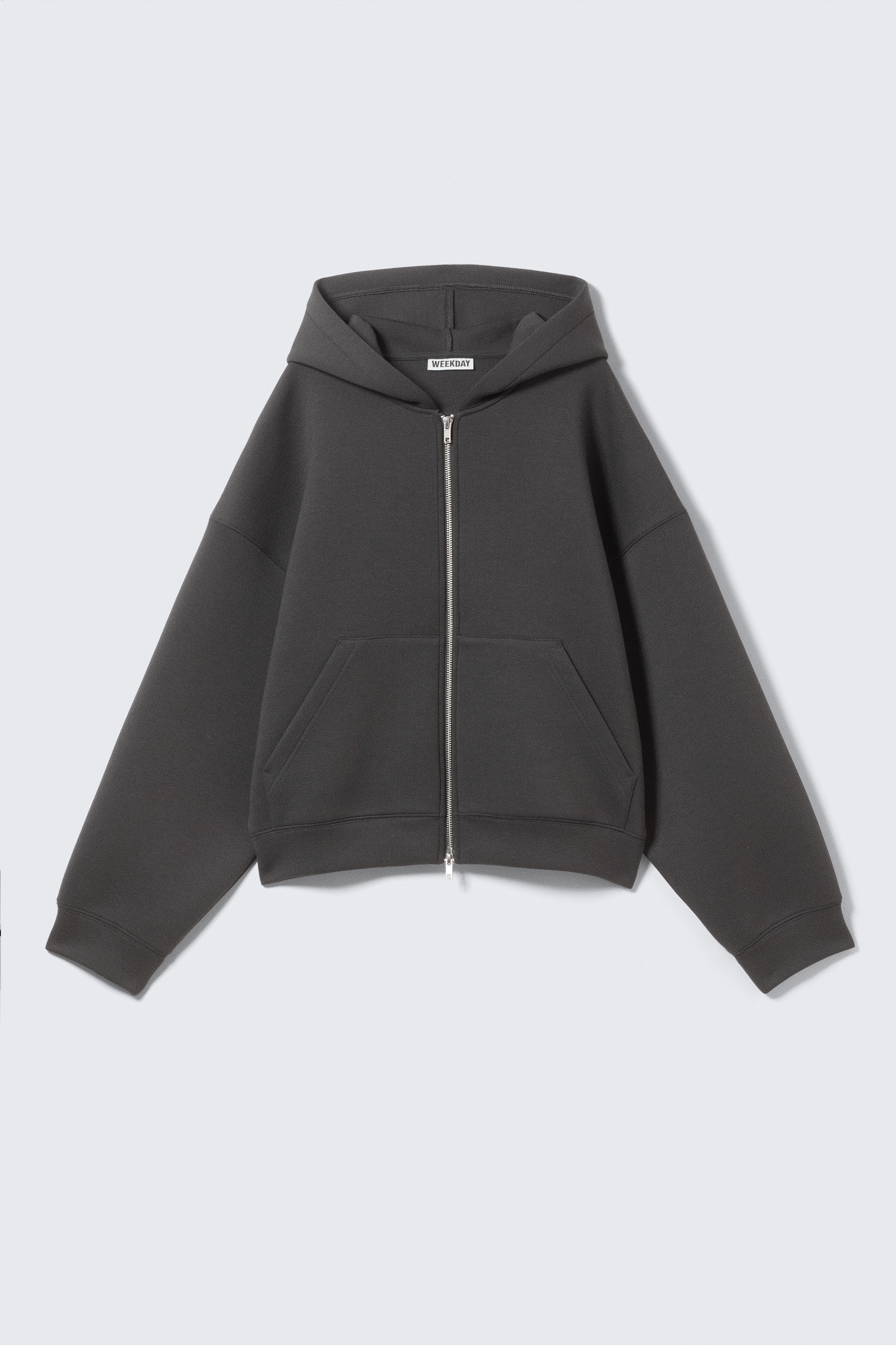View larger image: Oversized Scuba Zip-Hoodie - Dark Grey - Ladies | H&M GB 4