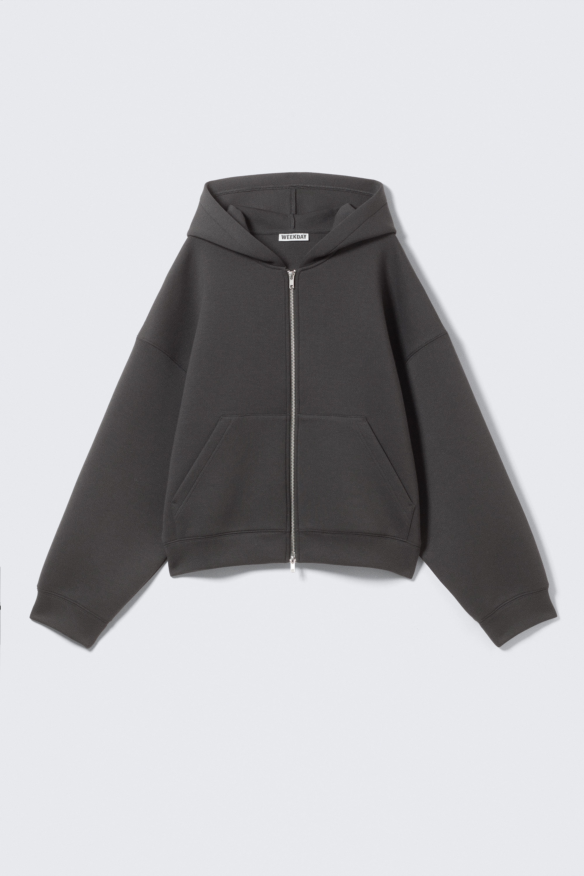 double-layered standard zip hoodie - Black | Weekday WW