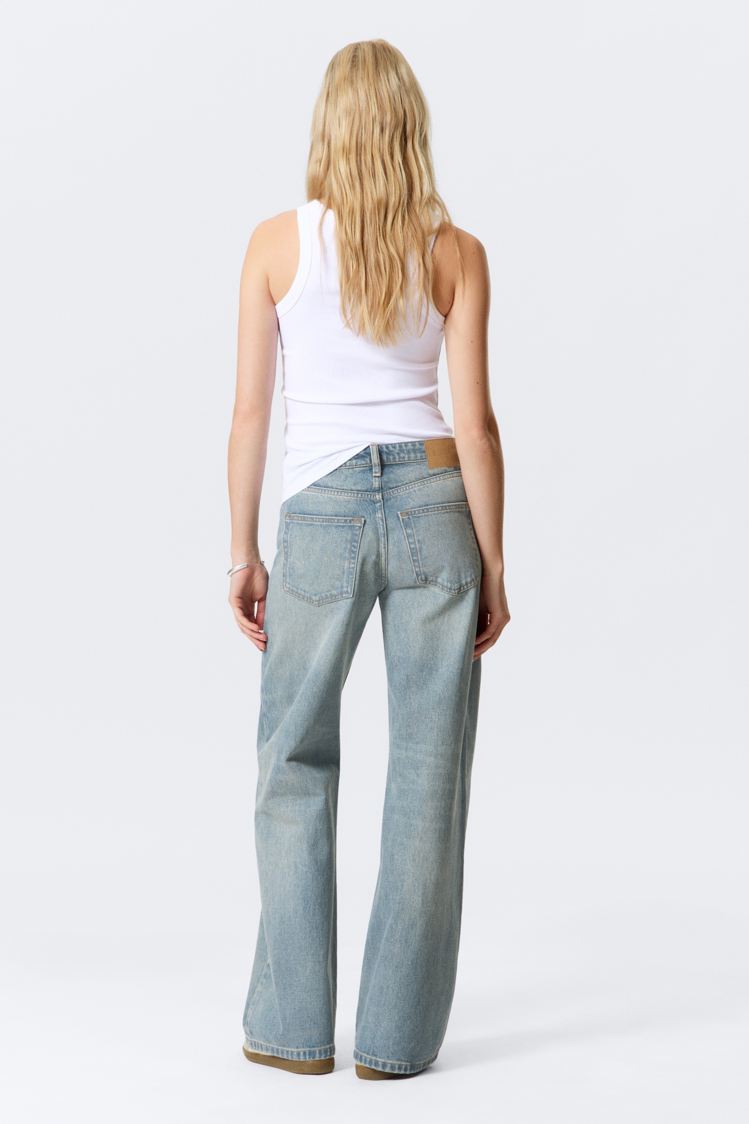 Paz Mid Rise Wide Leg Jeans - Perseus Blue - Medium Blue/Ajax Blue - Ciemnoniebieski/Paloma Black - Black - 6