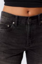 Deep Night - Svart - Moon Mid Waist Regular Bootcut Leg Jeans - 1