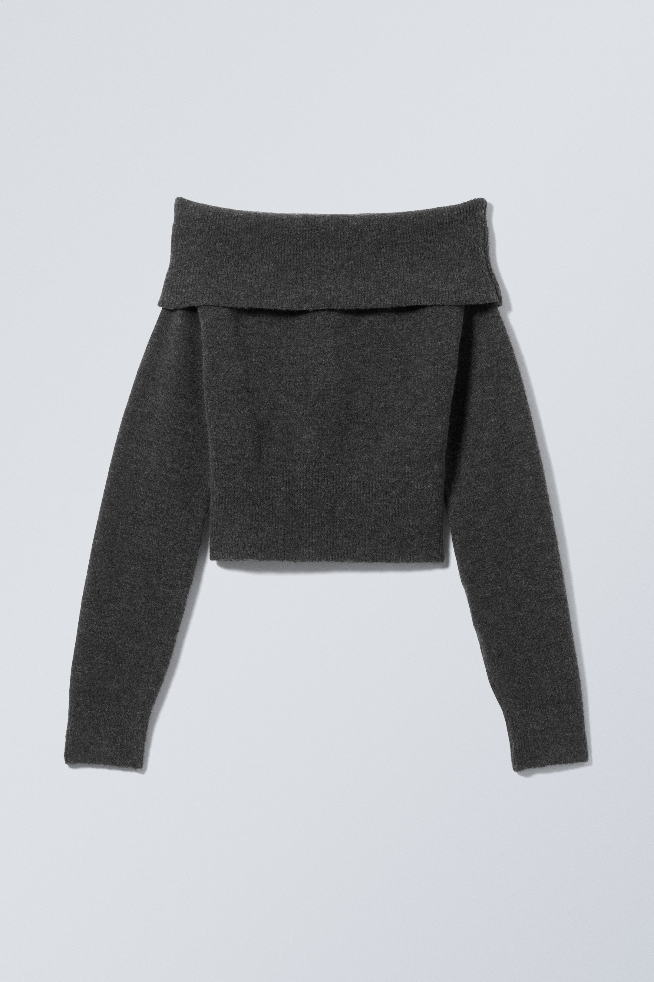 Grotere afbeelding bekijken: Lolo Off Shoulder Sweater - Donkergrijs - DAMES | H&M NL 1