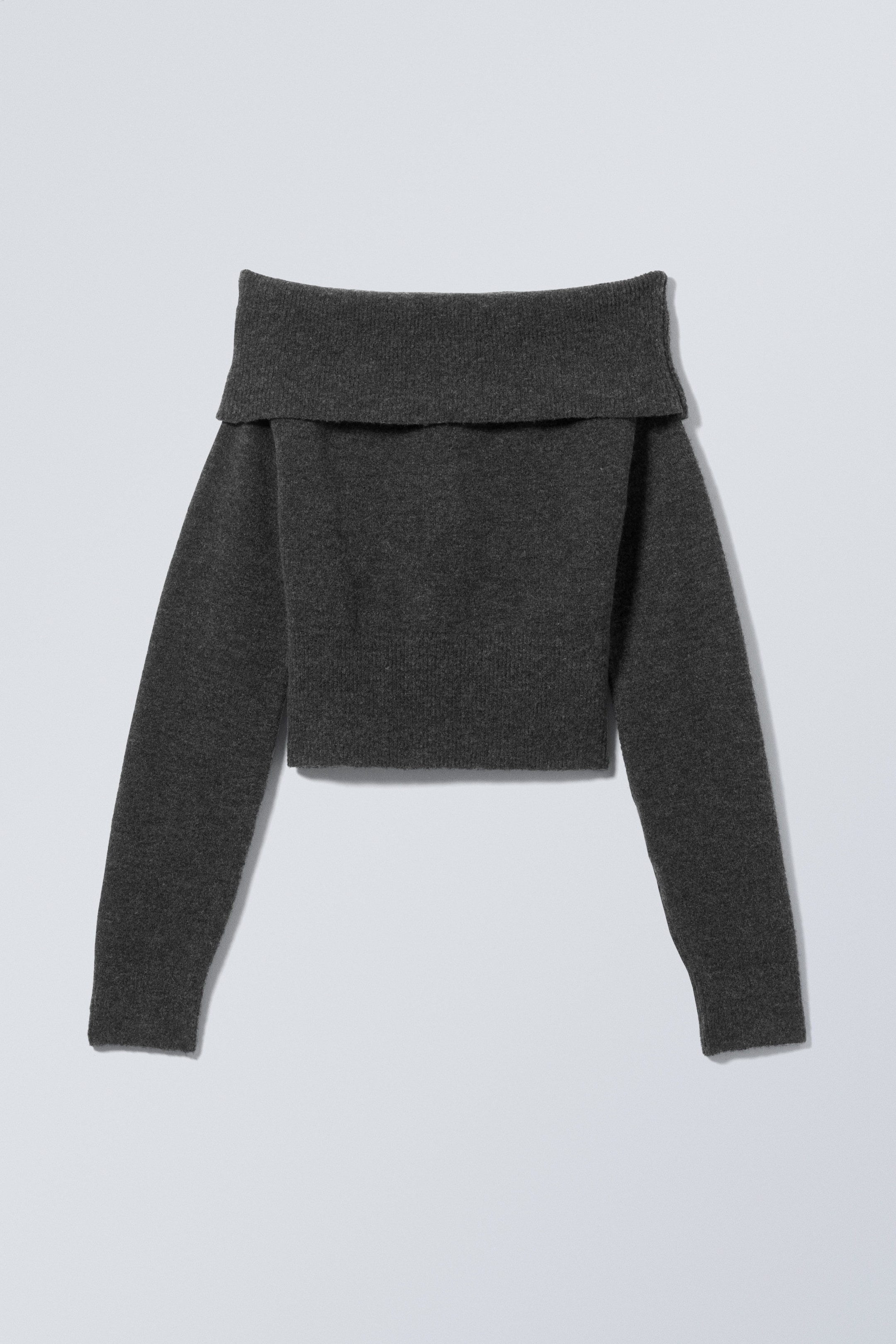 Dark Grey - Lolo Off Shoulder Sweater - 0