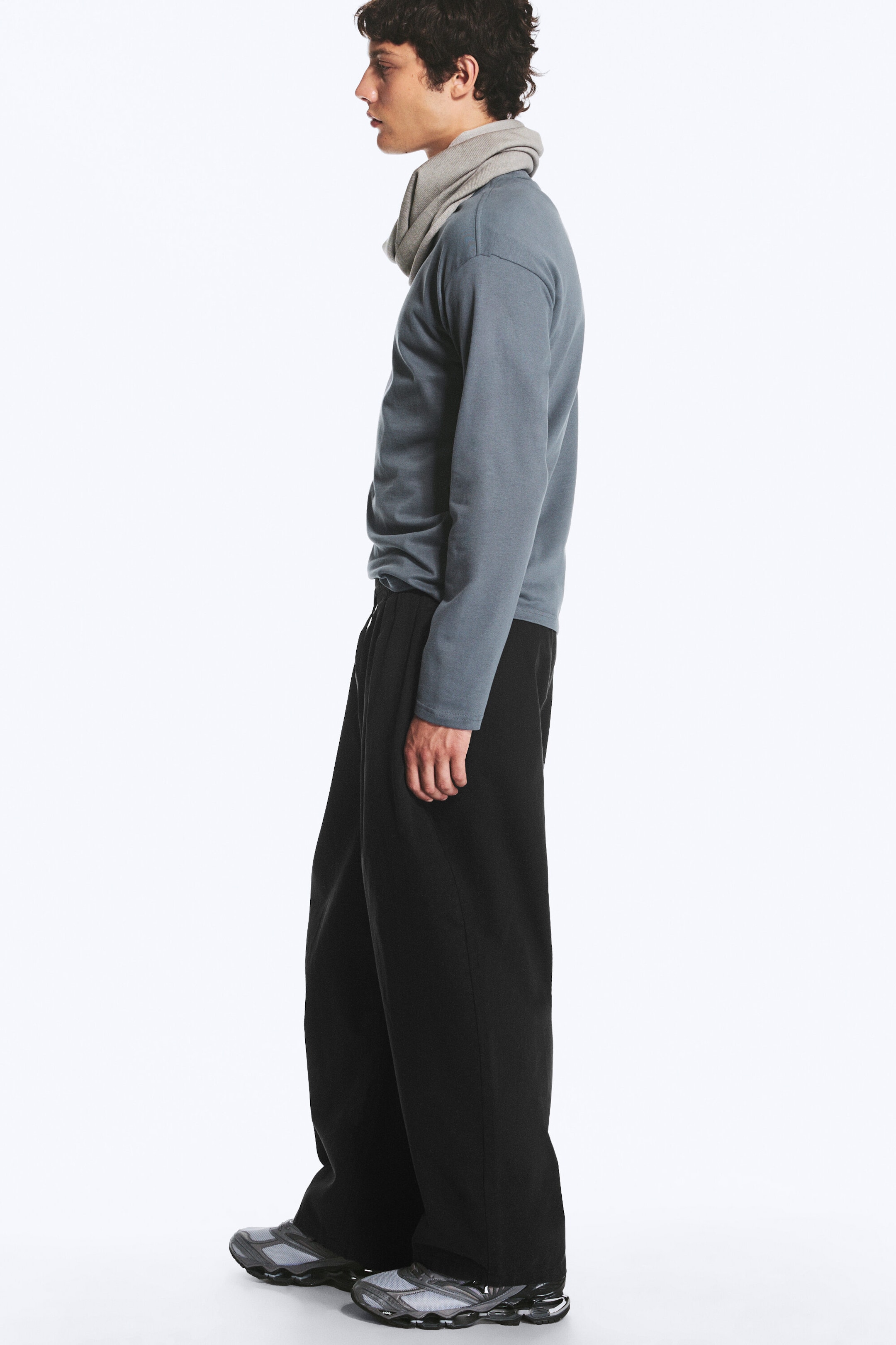Black - Barrel Pull-on Trousers - 2