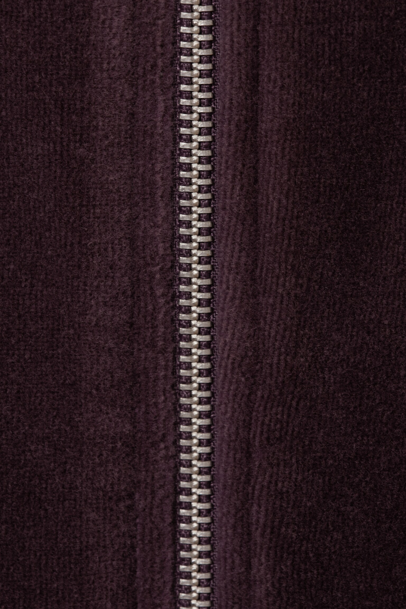 Washed Velvet Mini Jacket - Dark Plum - 3