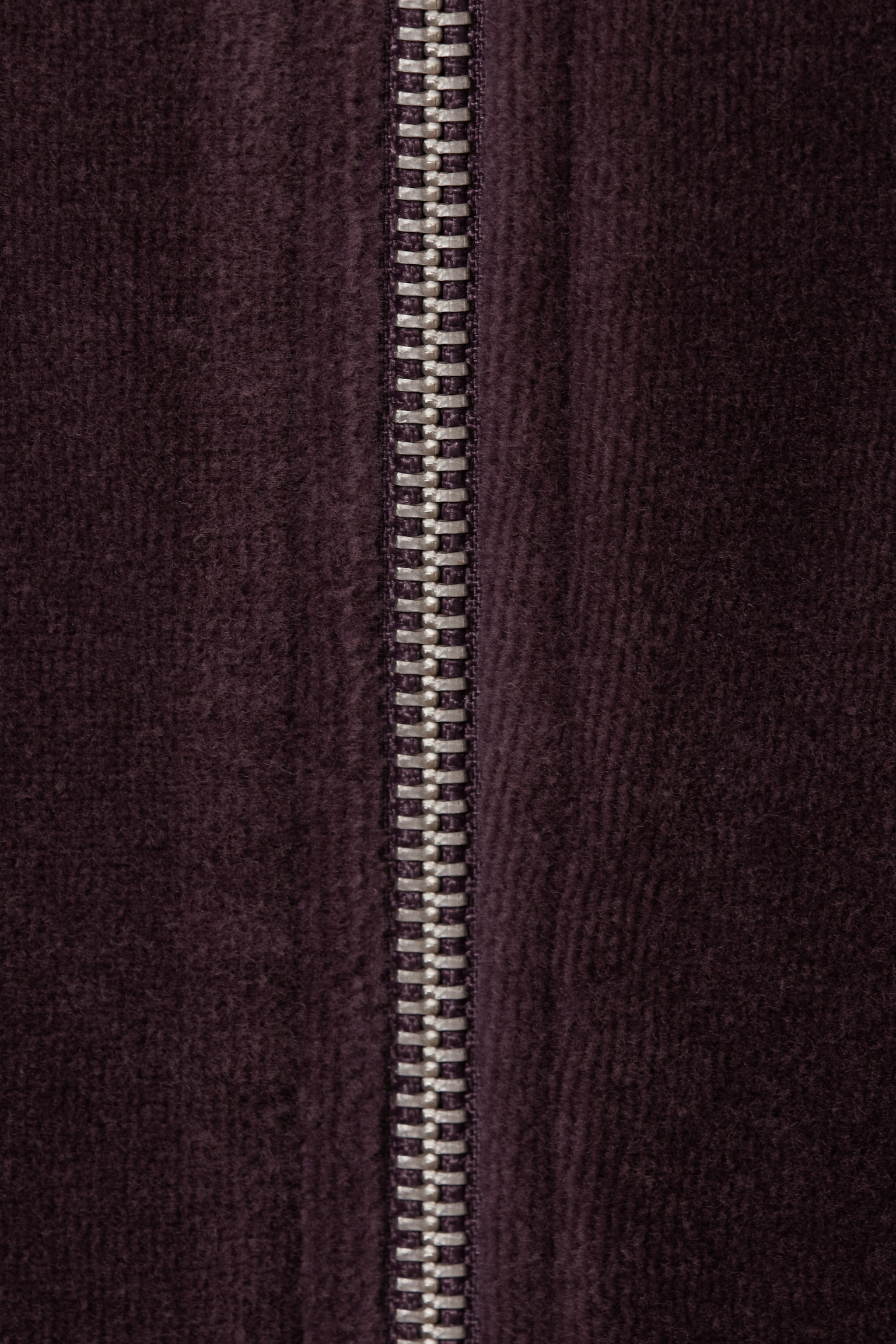 Washed Velvet Mini Jacket - Dark Plum - 5