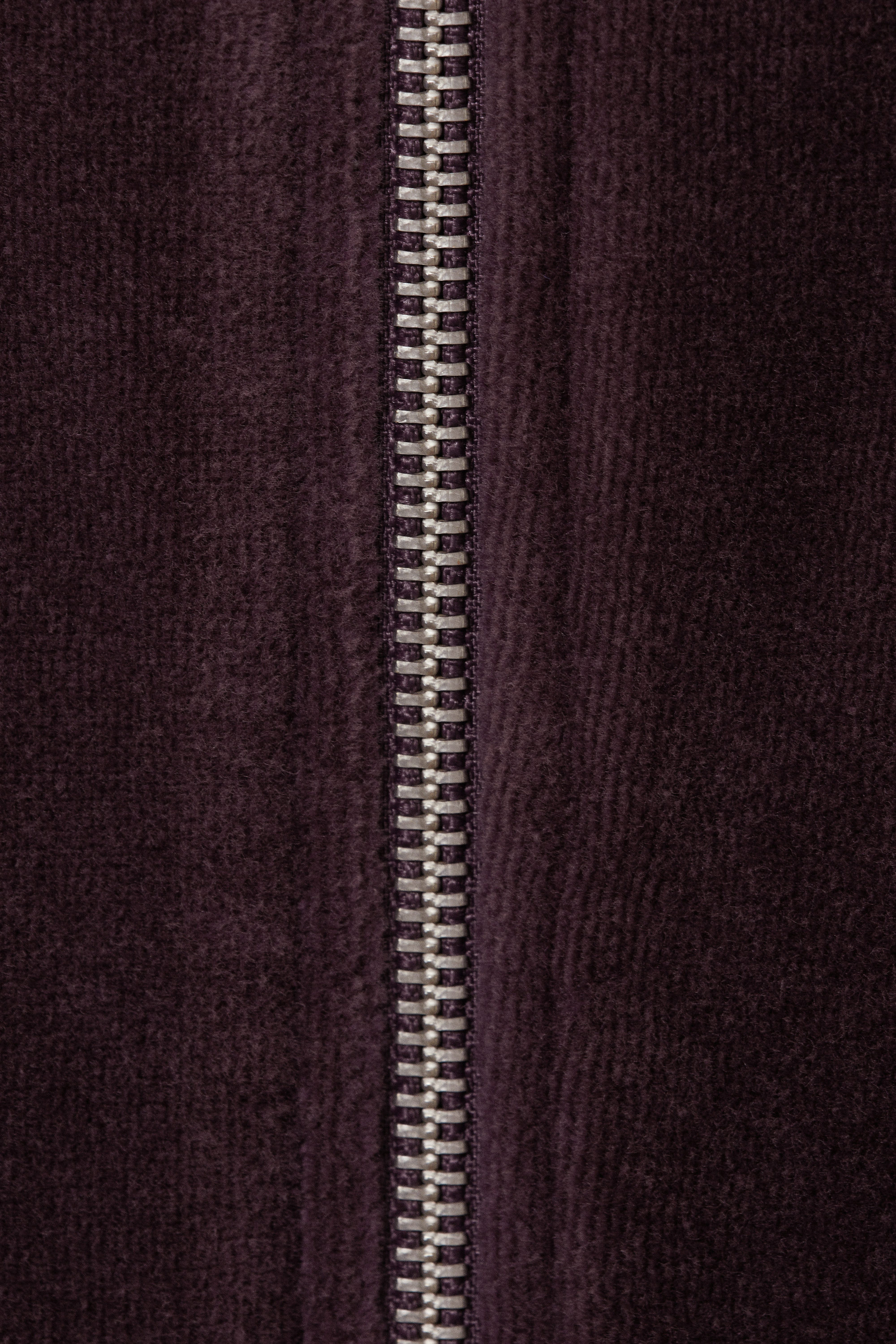 Dark Plum - Washed Velvet Mini Jacket - 4