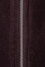 Dunkle Pflaume - Minijacke aus verwaschenem Samt - 4