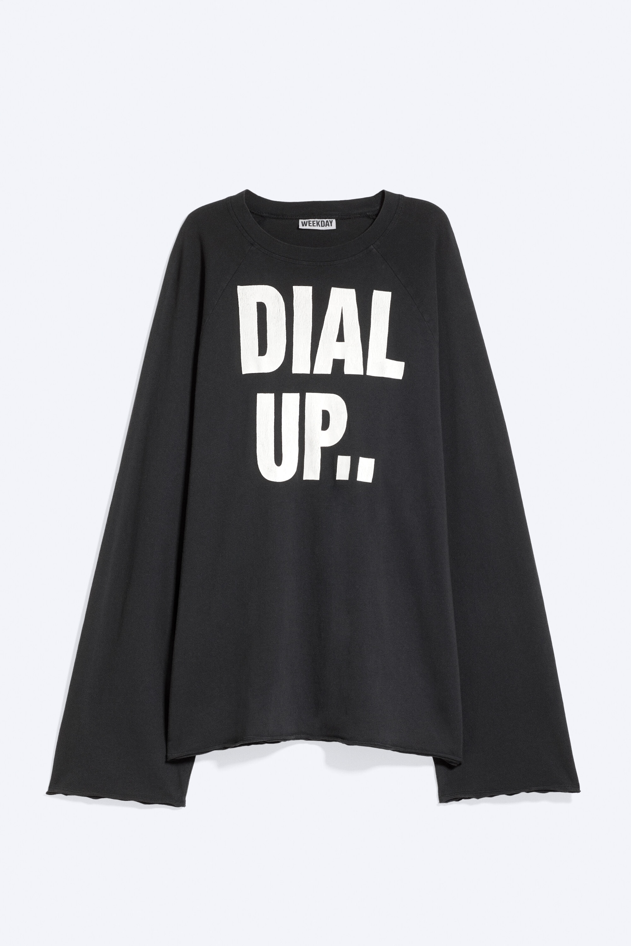 Black - Dial up - Oversized Raglan Long-Sleeved T-shirt - 1